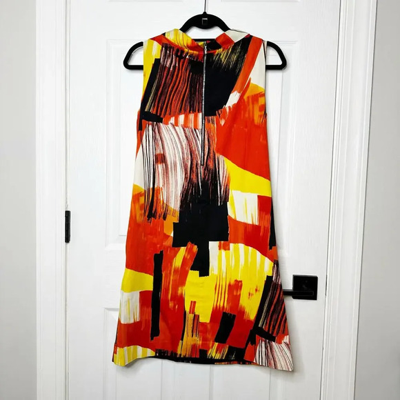 SoCa St. John Size S Vibrant Abstract Print Shift Dress Multicolor - Picture 6 of 6